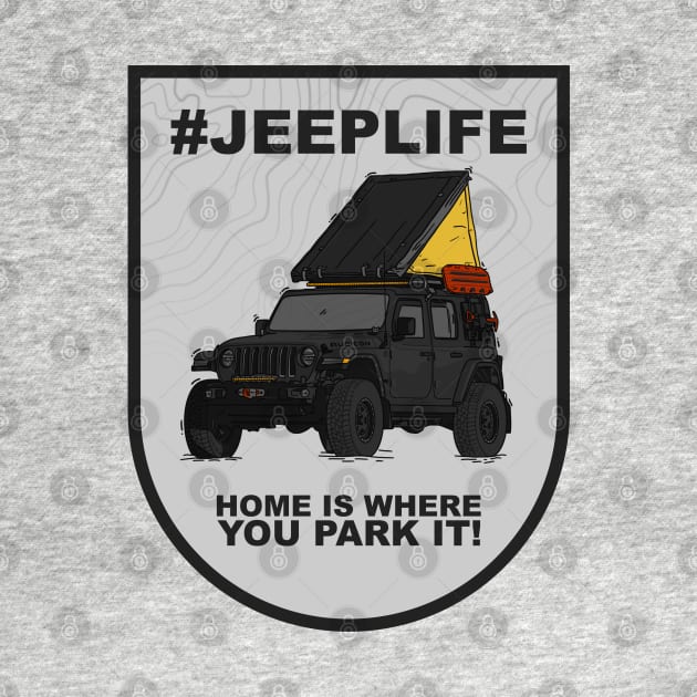 Jeep Life Jeep Wrangler Offroad 4x4 - Black by 4x4 Sketch